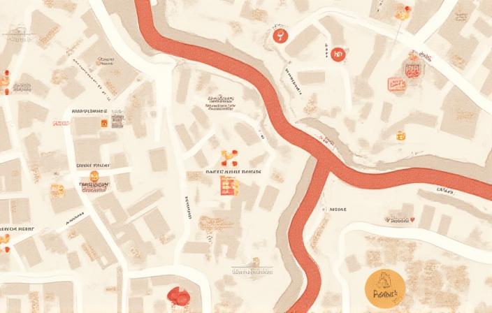 Mappa illustrata della zona di Via Monselice a Roma